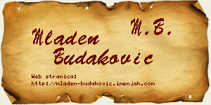 Mladen Budaković vizit kartica